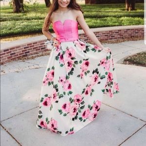 Prom dress size 1/2 hemmed a little